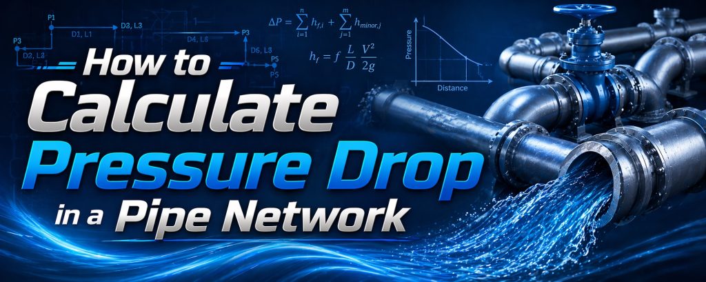 Calculate Pressure Drop in a Pipe Network