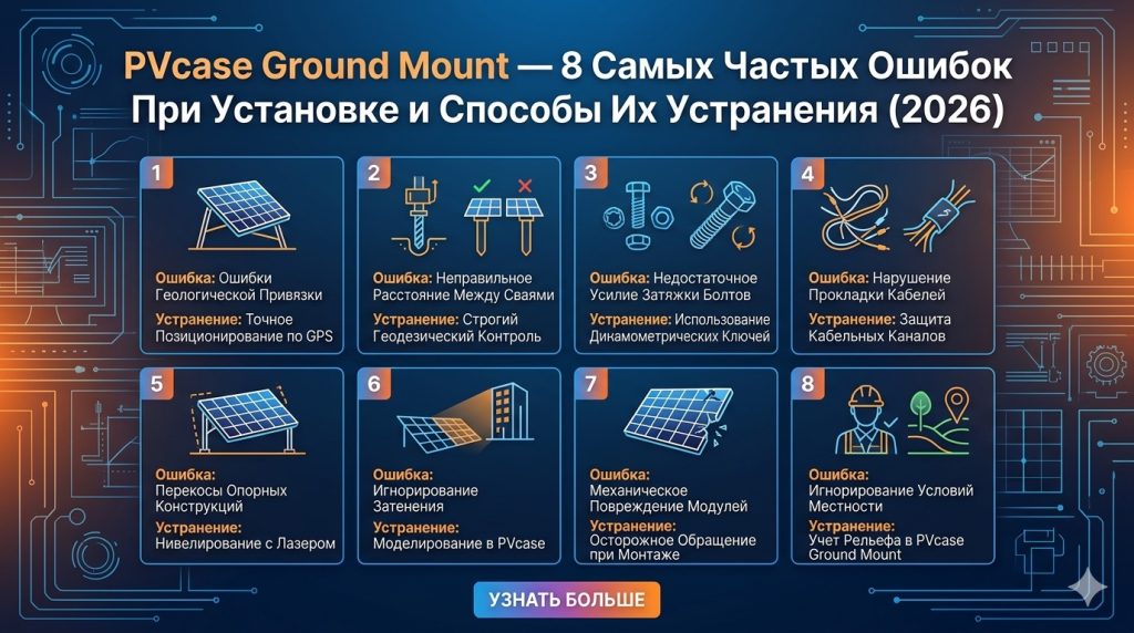 PVcase Ground Mount — 8 Самых Частых Ошибок При Установке и Способы Их Устранения