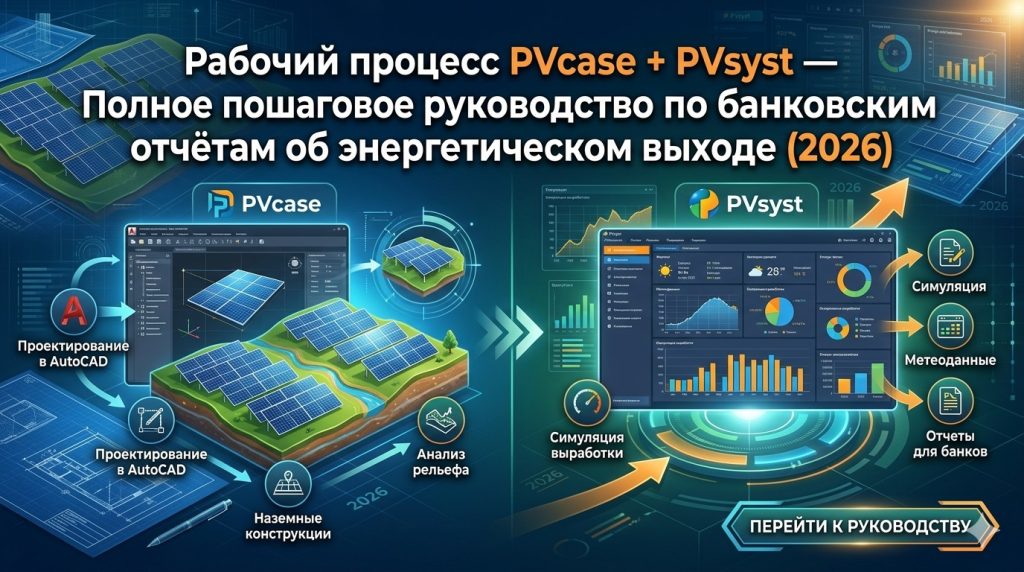 Рабочий процесс PVcase PVsyst