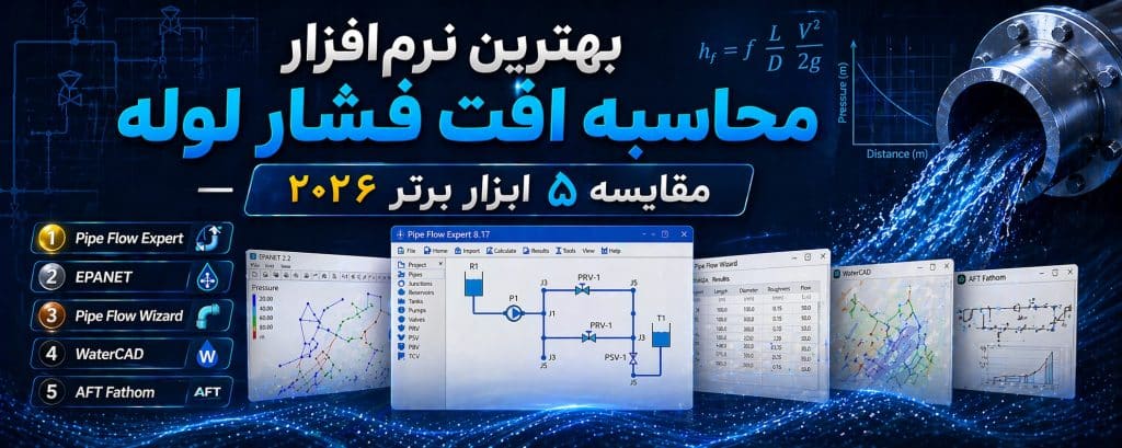 بهترین نرم‌افزار محاسبه افت فشار لوله — مقایسه ۵ ابزار برتر ۲۰۲۶