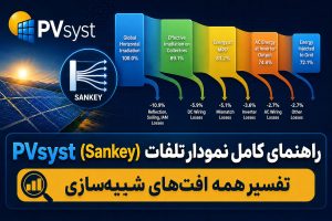 راهنمای کامل نمودار تلفات PVsyst (Sankey)