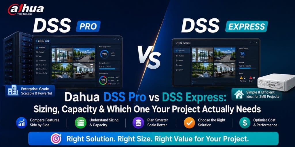Dahua DSS Pro vs DSS Express Sizing, Capacity & Which One Your Project Actually Needs
