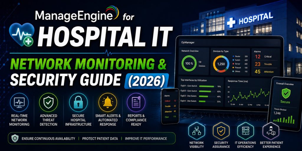 ManageEngine for Hospital IT — Network Monitoring & Security Guide (2026)